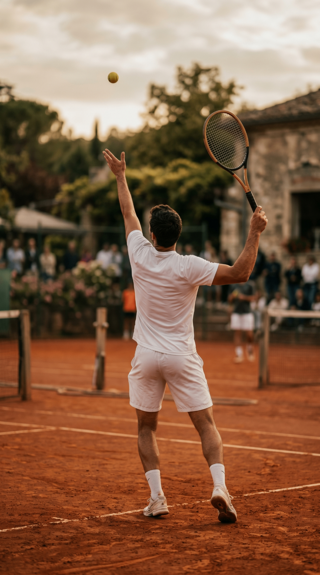 Player mid-serve